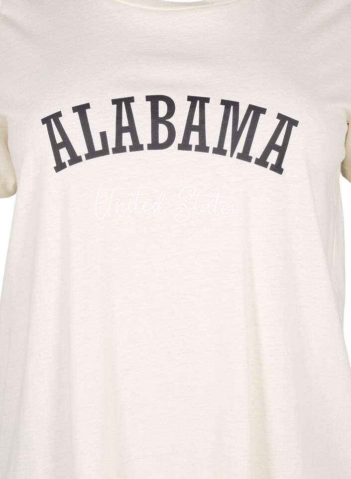 Cotton T-shirt with text, Antique W. Alabama, Packshot image number 2