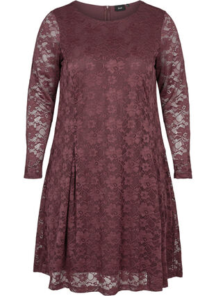 Lace dress, Rose Brown, Packshot image number 0