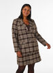Short checked skirt with A-line fit, Brown, Model image number 3