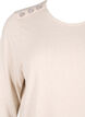 Blouse with decorative buttons, Beige, Packshot image number 2