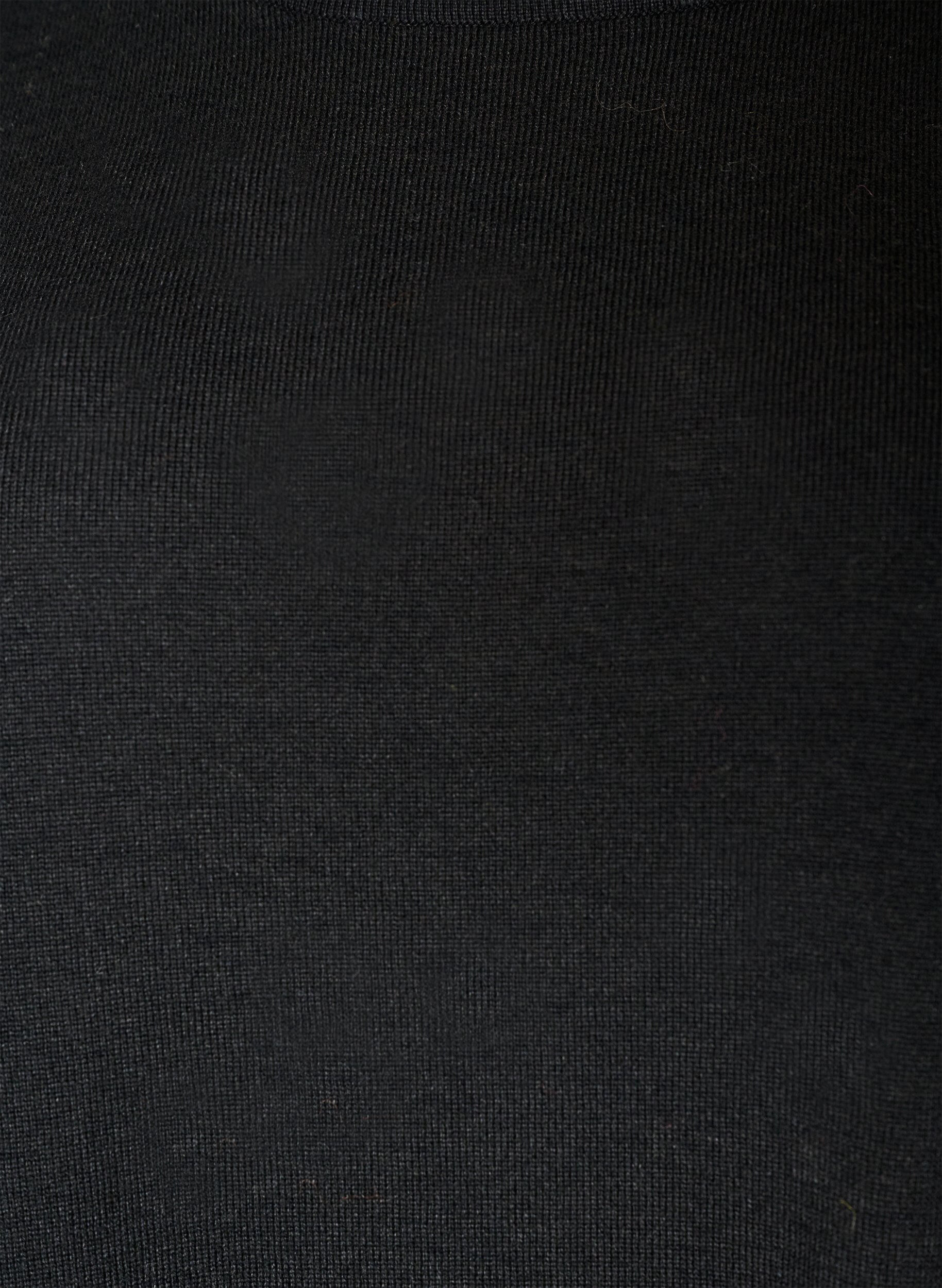 ZizzifashionShort knitted dress with lace hem, Black, Packshot image number 2