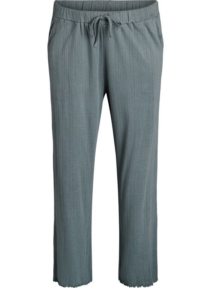 Cotton night pants, Green, Packshot image number 0