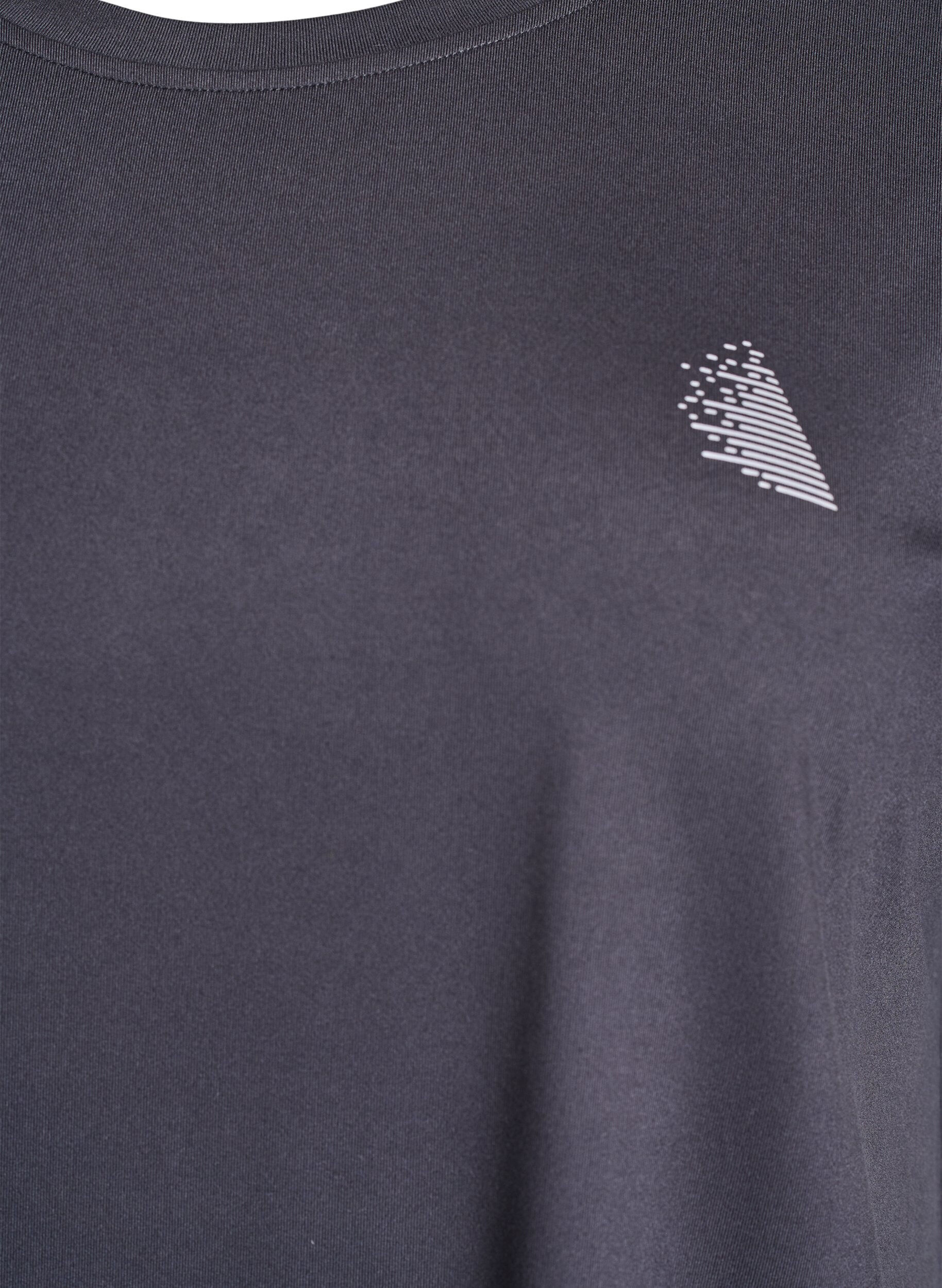 ZizzifashionSolid-coloured training T-shirt, Dark Grey, Packshot image number 2