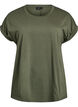 Short sleeve cotton blend T-shirt, Green, Packshot image number 0