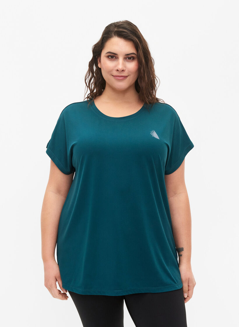 Short-sleeved training t-shirt, Green, Model image number 0