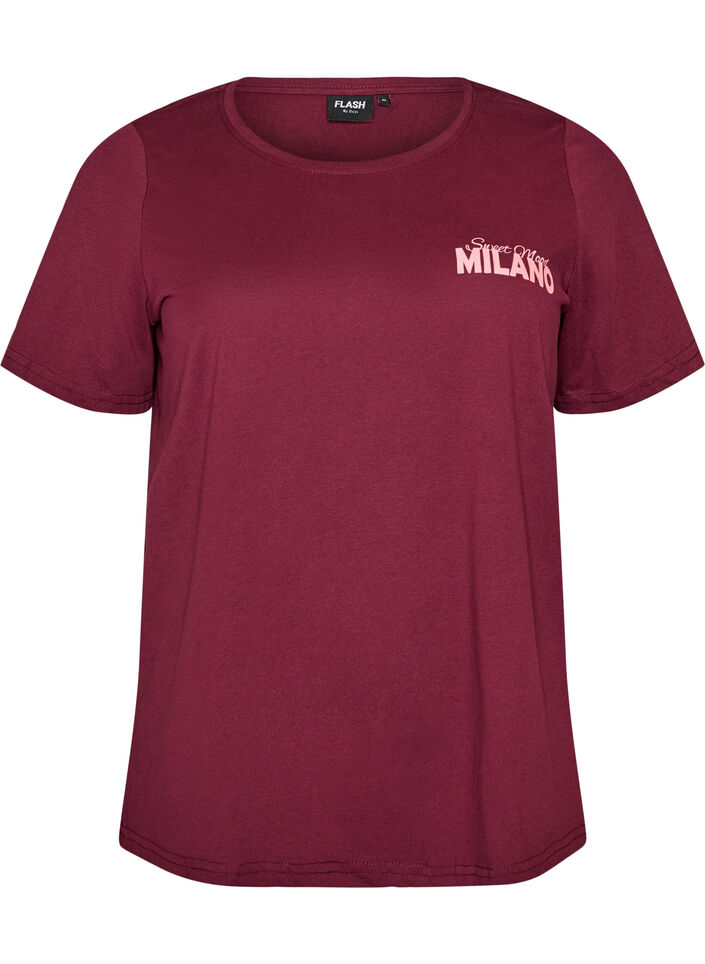 T-shirt with motif, Red, Packshot image number 0