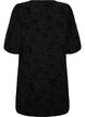 Short dress with rose print and buttons, Black, Packshot image number 1