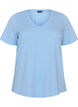 V-neck T-shirt, Blue, Packshot image number 0