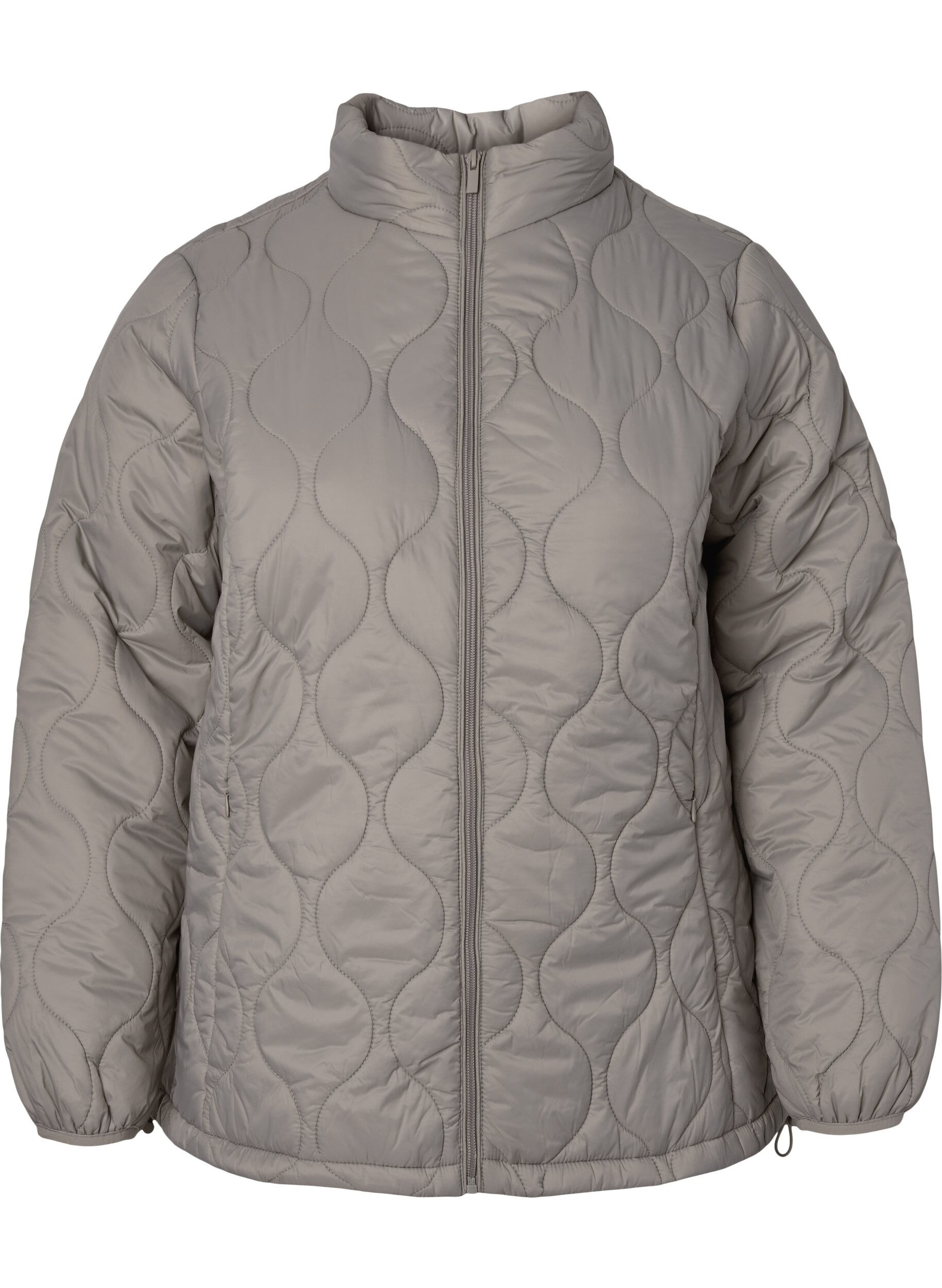 Zizzifashion Quilted jacket with zip and pockets, Moon Rock, Packshot image number 0