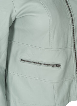 Faux leather jacket, Slate Gray, Packshot image number 3