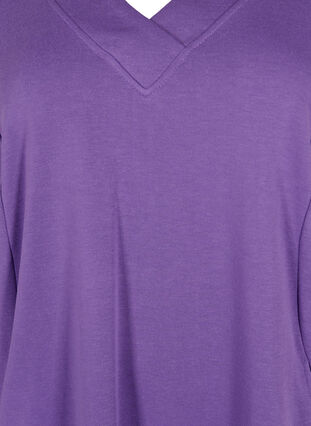 Sweatshirt dress with v-neckline, Deep Lavender, Packshot image number 2