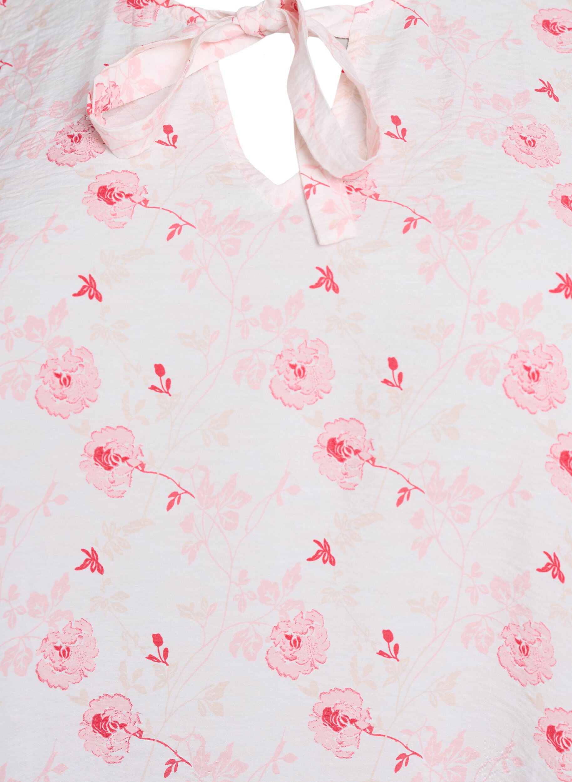 Zizzifashion Short A-line dress with floral print, Rose, Packshot image number 2