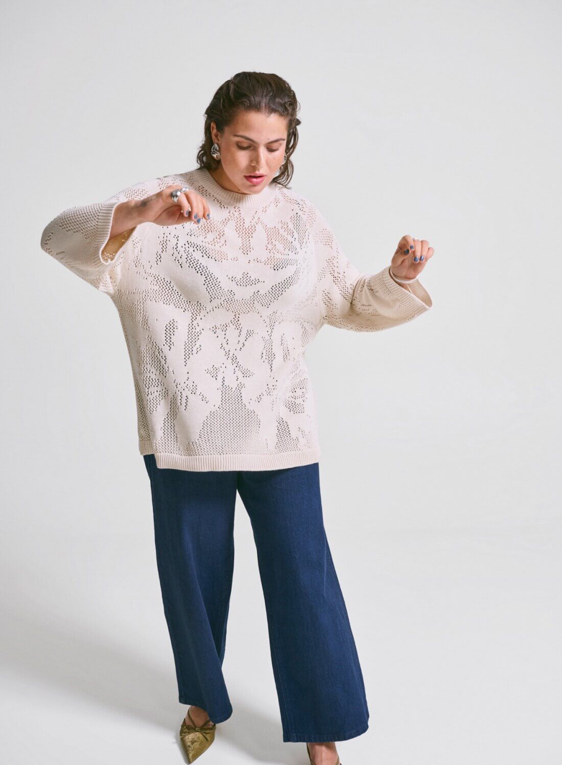 Zizzifashion Knit with large details, , Model