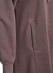 Short sweatshirt dress with high collar and pockets, Brown, Packshot image number 3