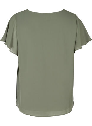 Short-sleeved blouse, Agave Green, Packshot image number 1