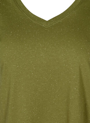 V-neck t-shirt, Green, Packshot image number 2