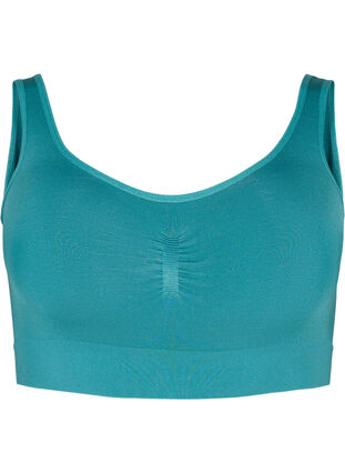 Soft non-padded bra, Green-Blue Slate, Packshot image number 0