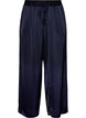 Satin-look trousers with wide, straight legs, Blue, Packshot image number 0