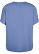 Melange blouse with short sleeves, Moonlight Blue Mel., Packshot image number 1