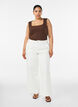 Myra high-waist wide fit jeans, White, Model image number 0