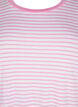 Striped T-shirt in lyocell with round neck, Red, Packshot image number 2
