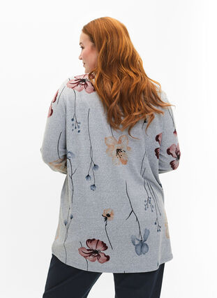 Floral blouse with long sleeves, LGM Flower AOP, Model image number 1