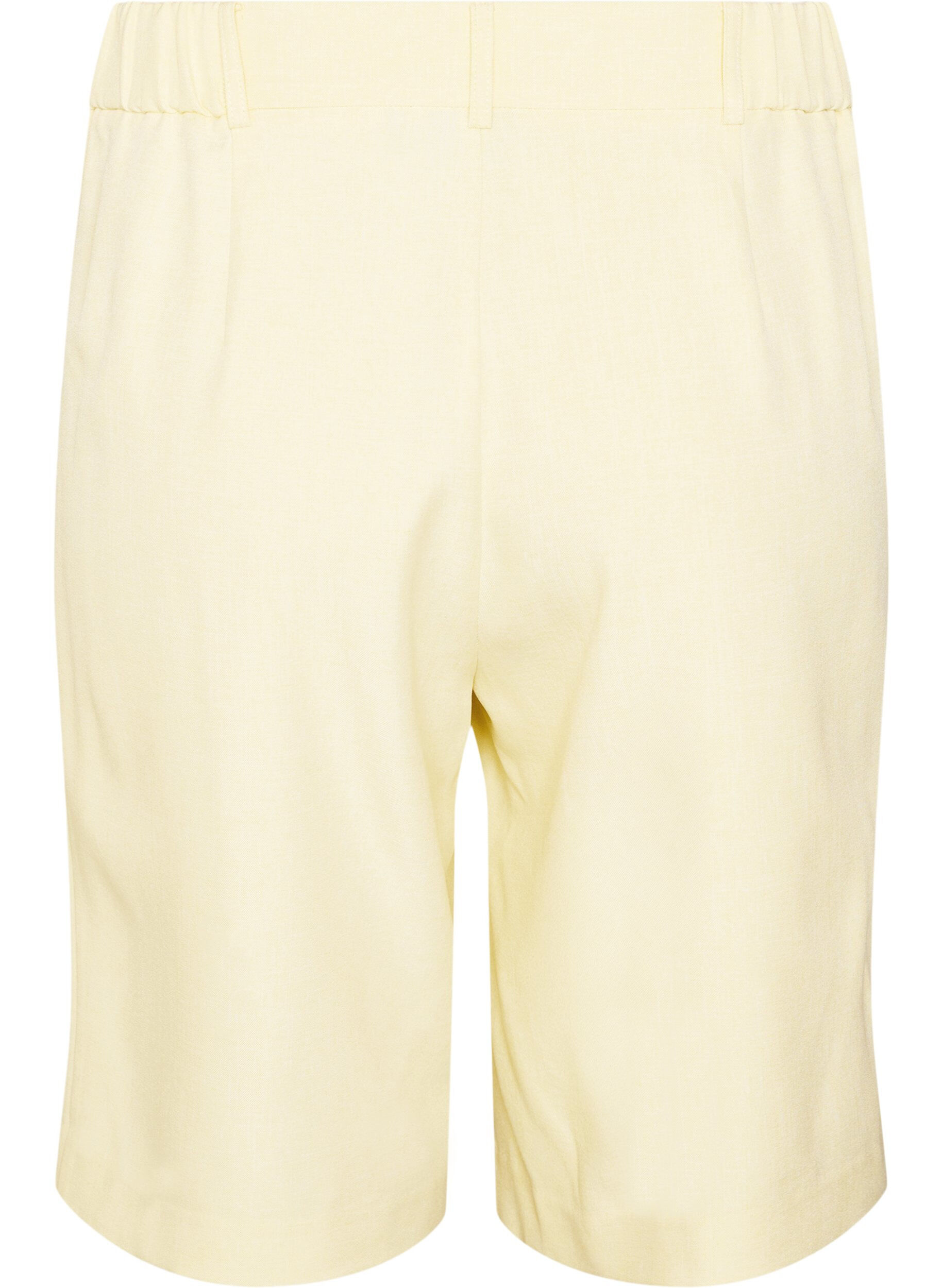 Zizzifashion Loose high-waisted Bermuda shorts, Yellow, Packshot image number 1