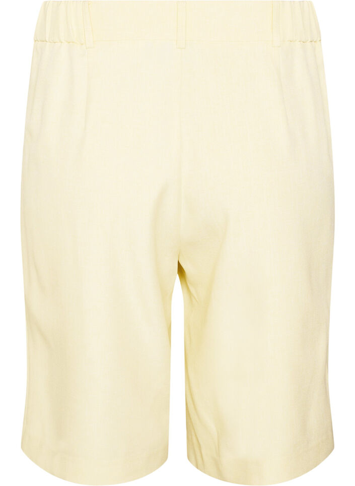 Loose high-waisted Bermuda shorts, Yellow, Packshot image number 1