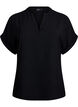 Loose blouse with short sleeves, Black, Packshot image number 0