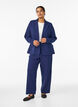 Tailored trousers with a high waist and straight fit, Blue, Model image number 0