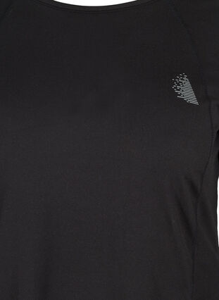 Training shirt with long sleeves and print, Black, Packshot image number 2