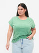 Melange t-shirt with short sleeves, Green, Model image number 0