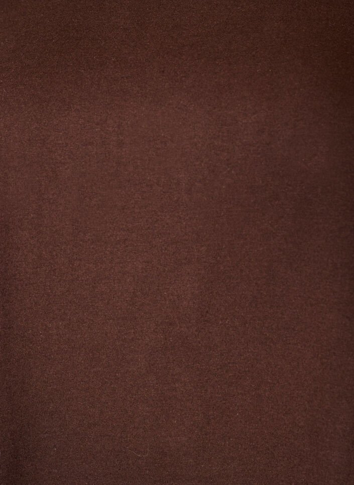 Cotton T-shirt with crochet detail, Brown, Packshot image number 2