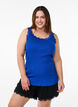 Top with lace trim, Blue, Model image number 0