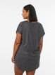 Short sleeve nightgown with text print, Black, Model image number 2