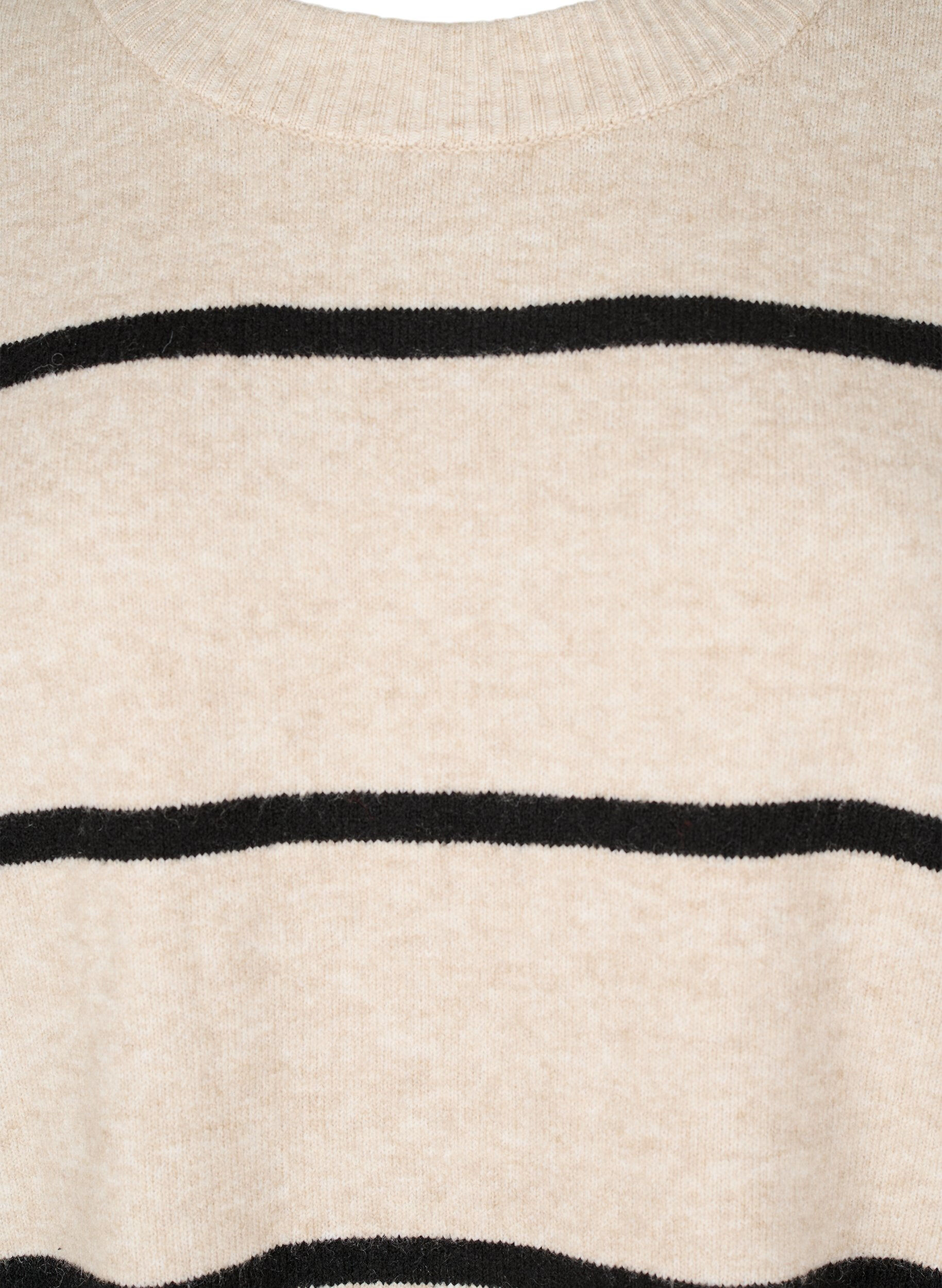 Zizzifashion Loose striped jumper, Beige, Packshot image number 2