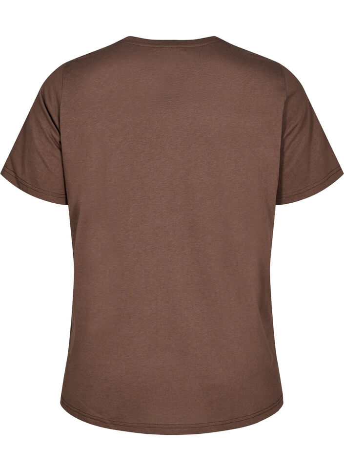 FLASH - T-shirt with motif, Brown, Packshot image number 1