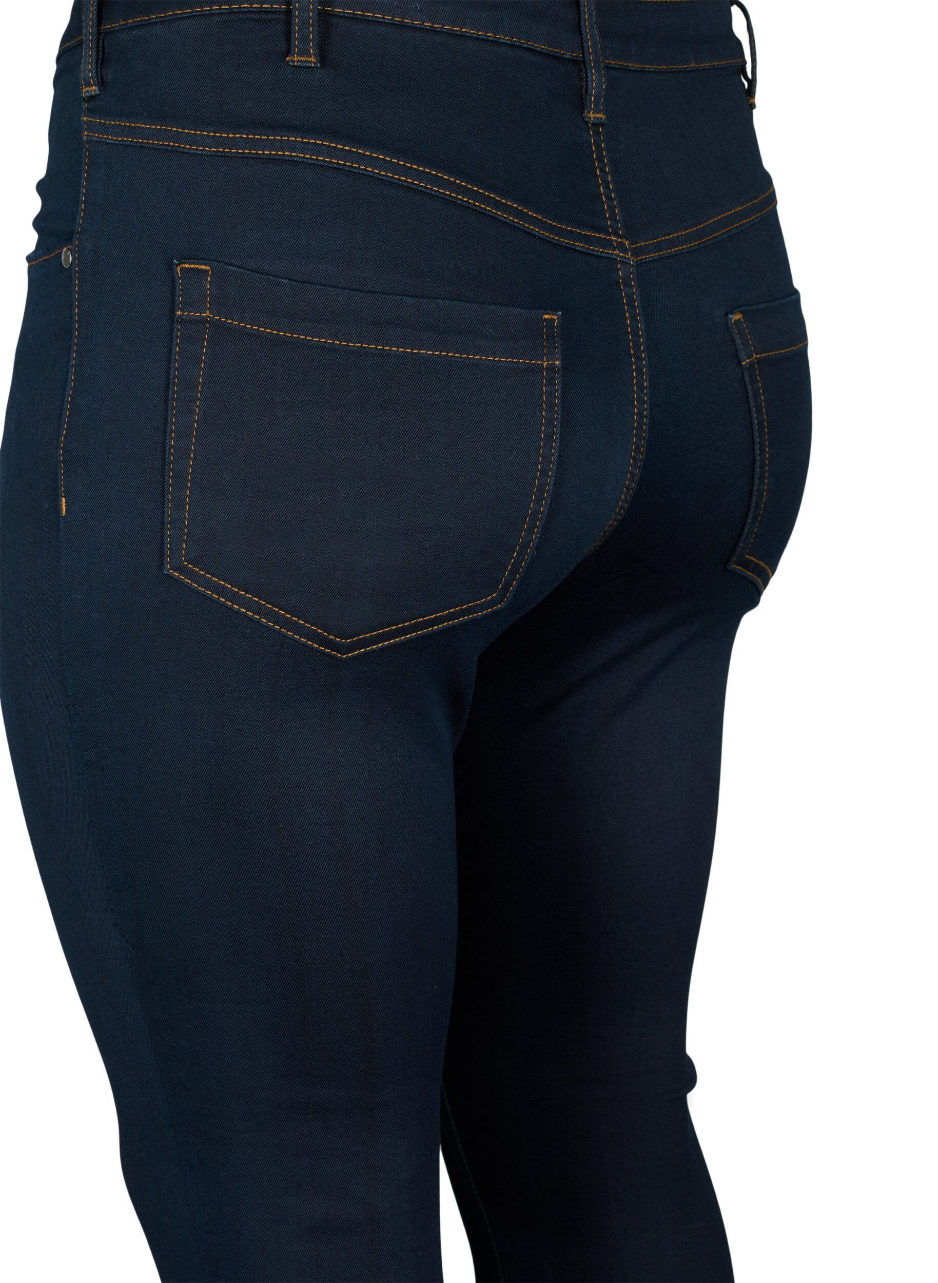 Zizzifashion Super slim Amy jeans with high waist, Tobacco Un, Packshot image number 3