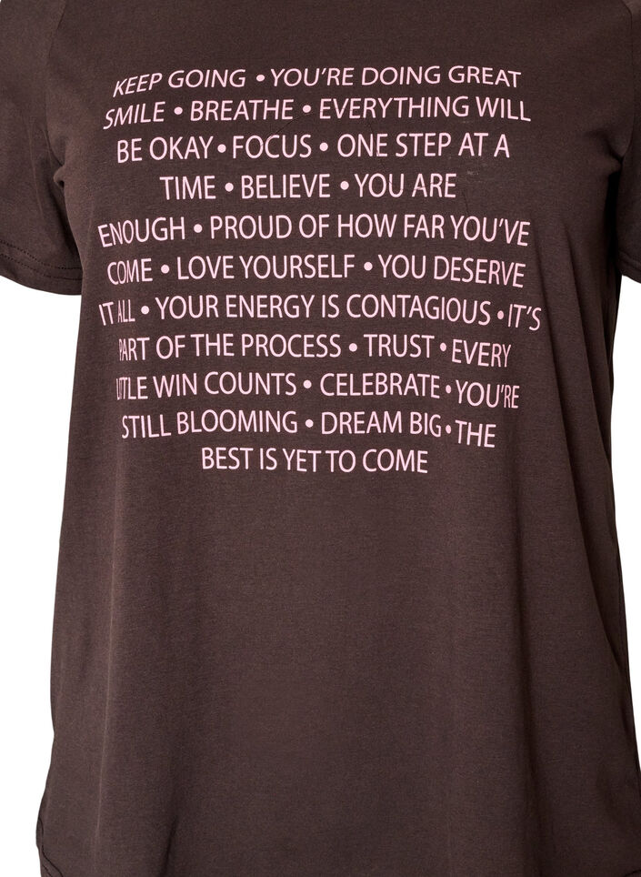 T-shirt with motif, Brown, Packshot image number 2
