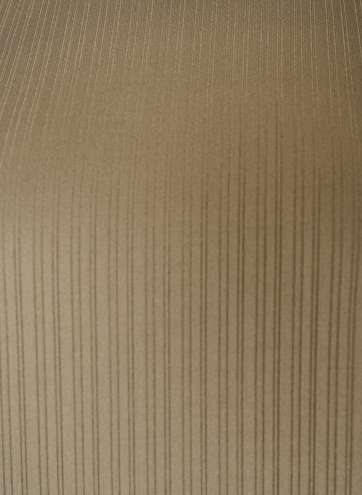 Jersey blouse with textured stripes and a smocked hem, Brown, Packshot image number 2