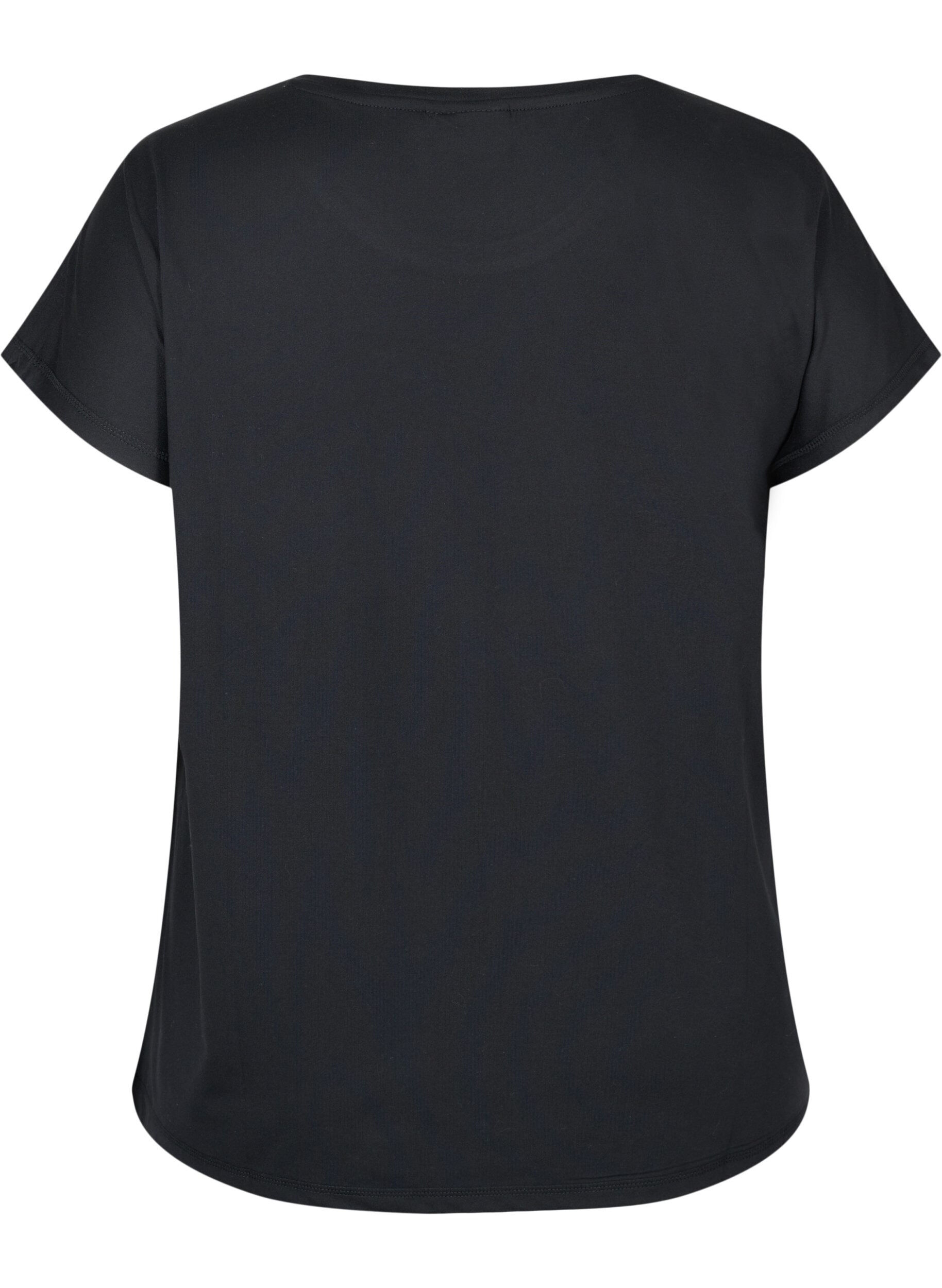 Zizzifashion Solid-coloured workout T-shirt, Black, Packshot image number 1