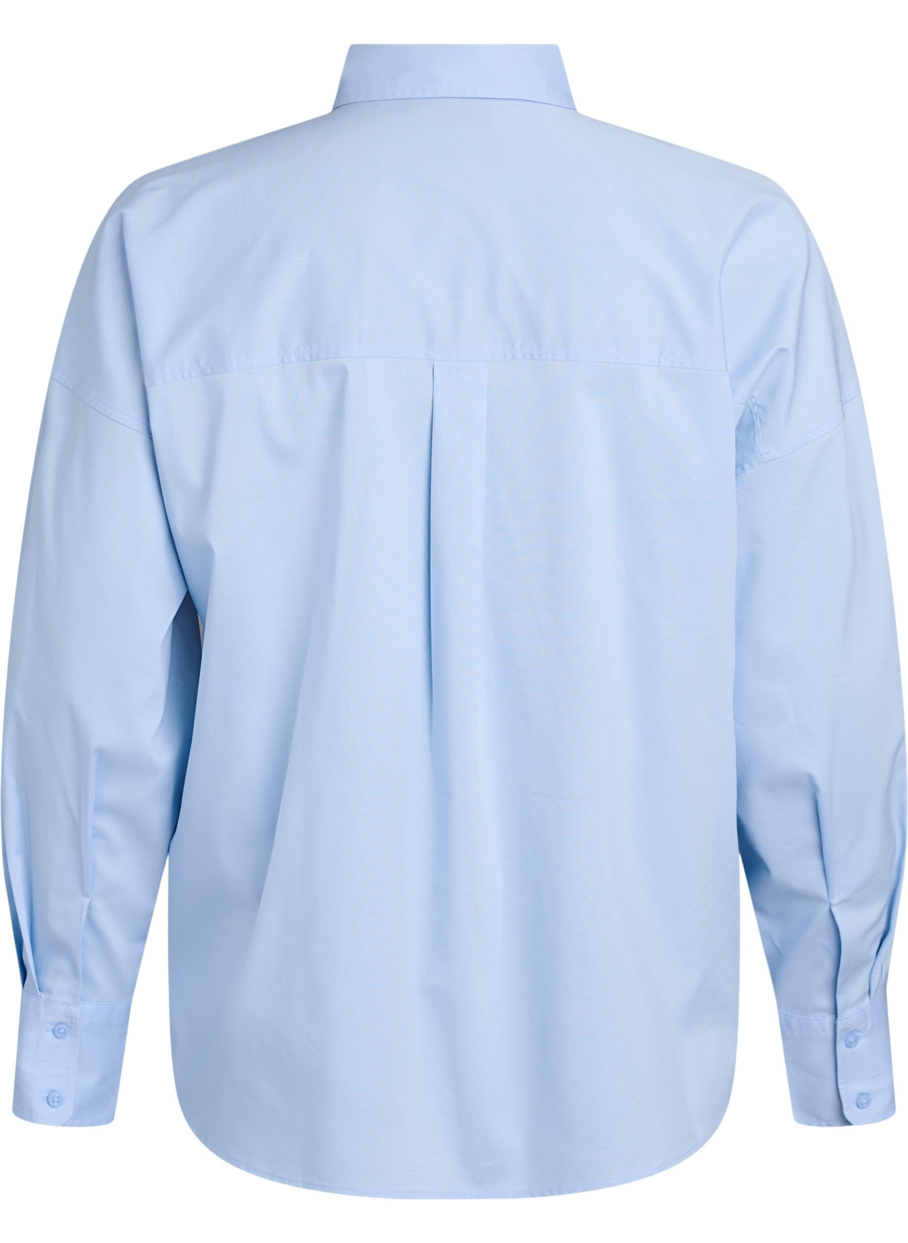 Zizzifashion Classic cotton shirt with a loose fit, Light Blue, Packshot image number 1
