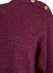 Knit blouse with button detail, Dark Bordeaux, Packshot image number 2