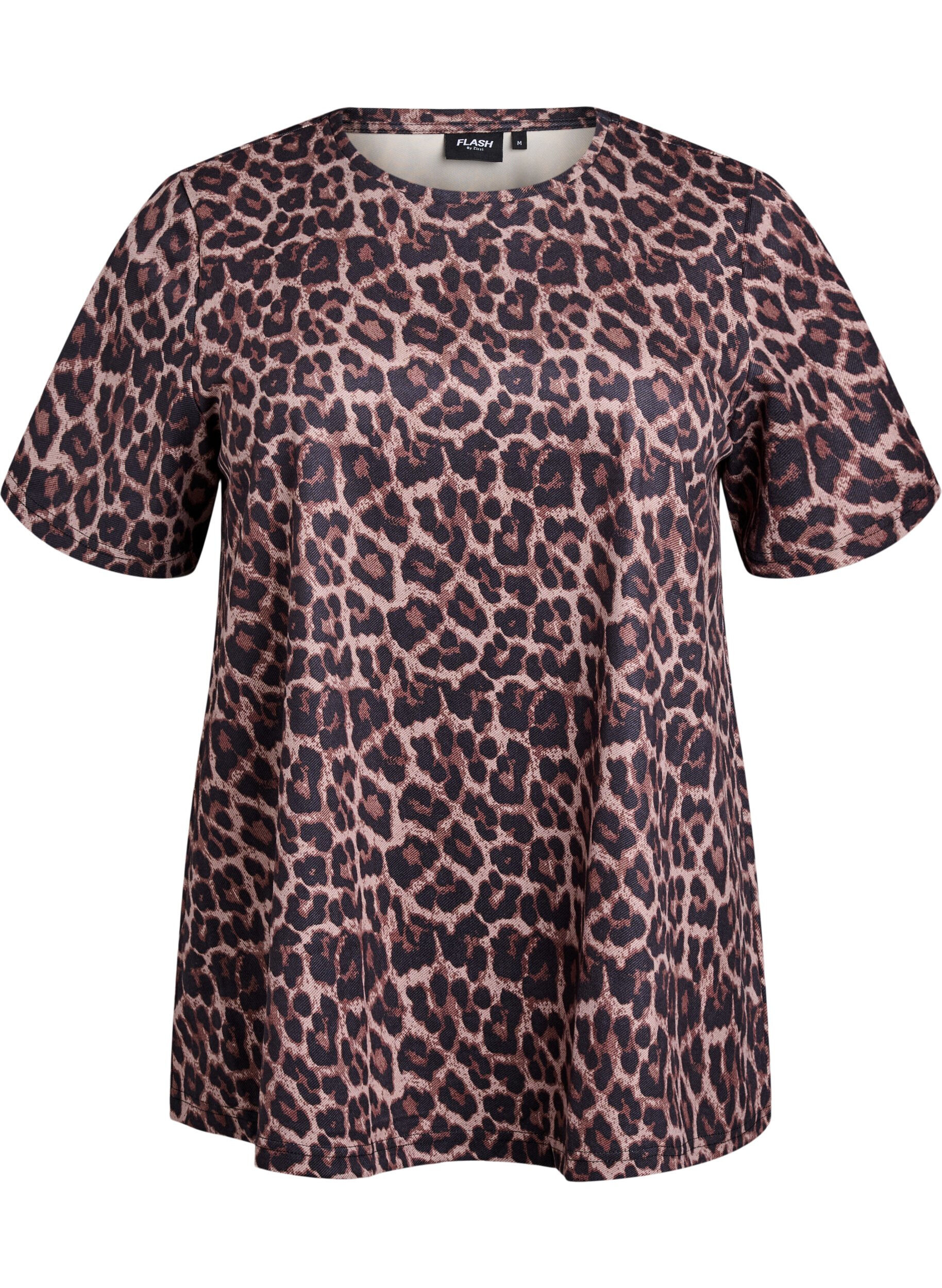 Zizzifashion FLASH - Leopard print T-shirt, Brown, Packshot image number 0
