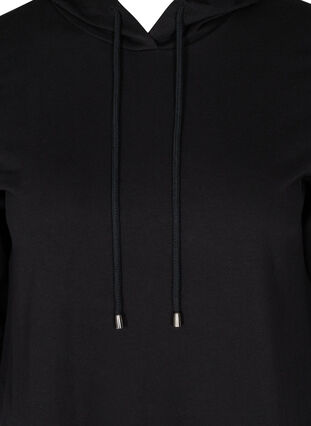 Patterned sweater dress with 3/4 length sleeves, Black, Packshot image number 2