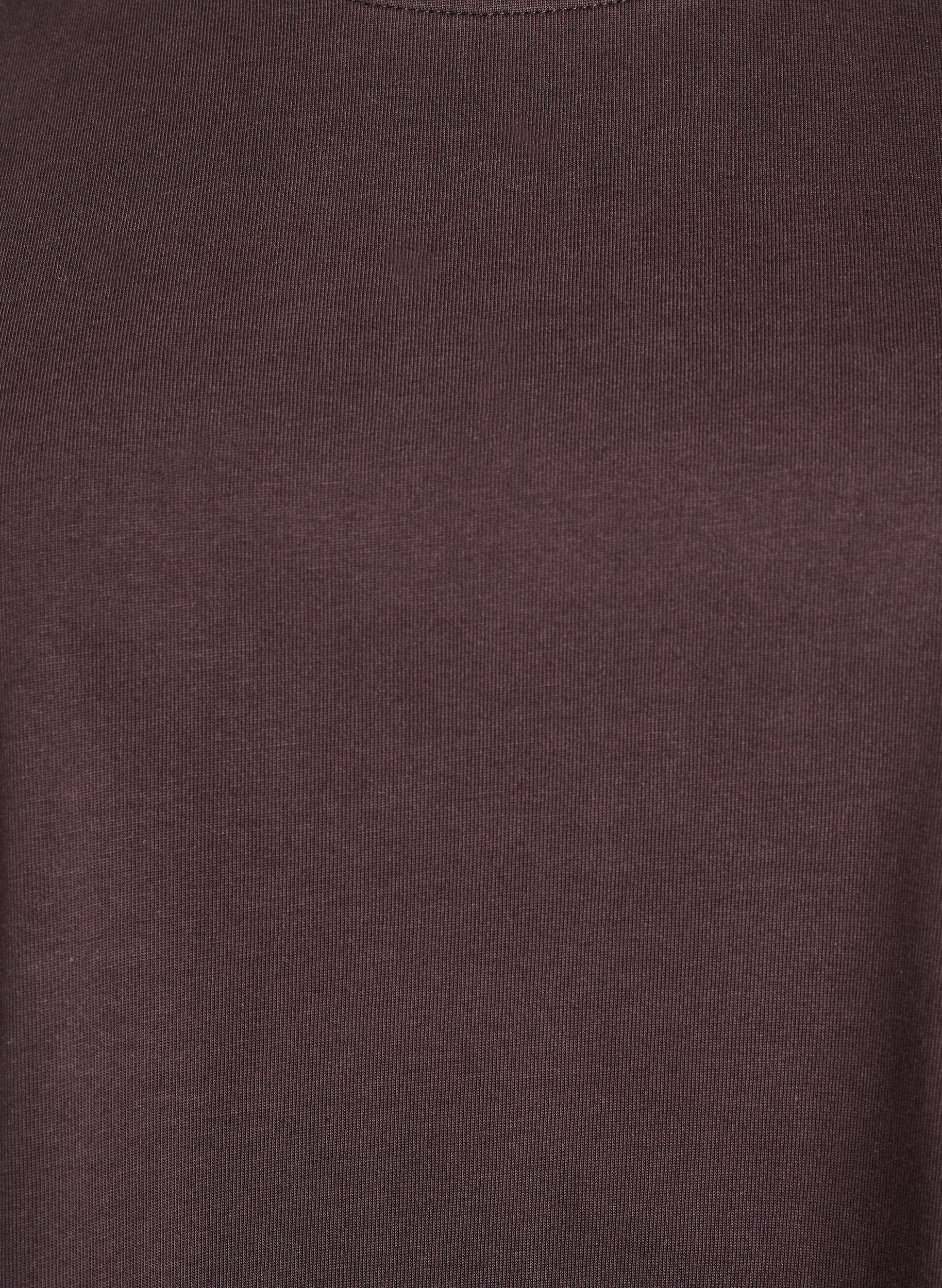 Zizzifashion Boxy cotton t-shirt, Brown, Packshot image number 2