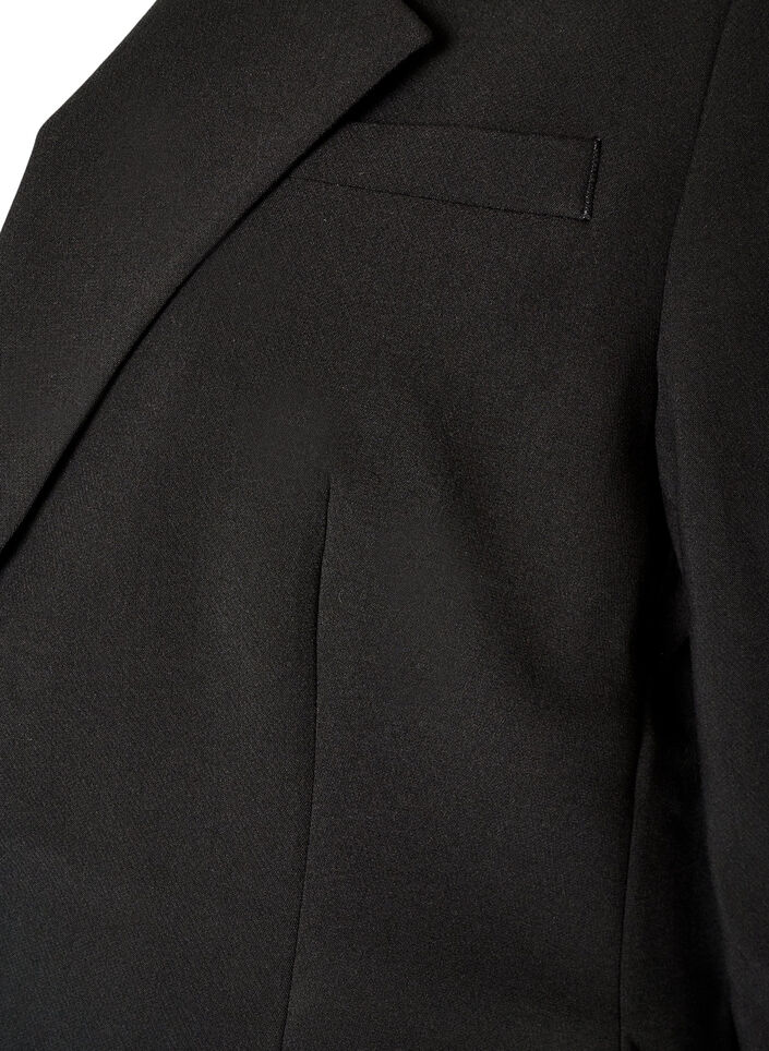 Classic blazer with a single button closure, Black, Packshot image number 3