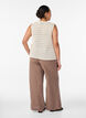 Loose trousers with high waist and pockets, Brown, Model image number 1