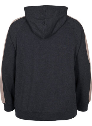 Hooded sweatshirt with zip, Black, Packshot image number 1