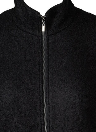 Jacket with wool and a zip, Black, Packshot image number 2